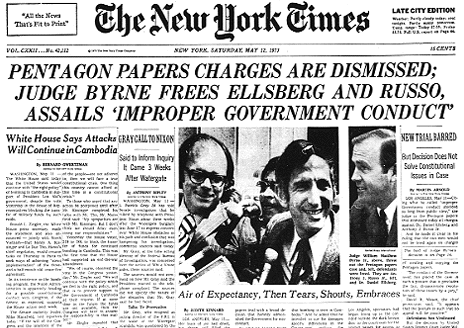 Image result for charges dropped against daniel ellsberg in the pentagon papers case