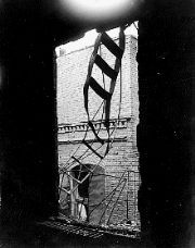 MANGLED FIRE ESCAPE AT THE TRIANGLE SHIRTWAIST FACTORY