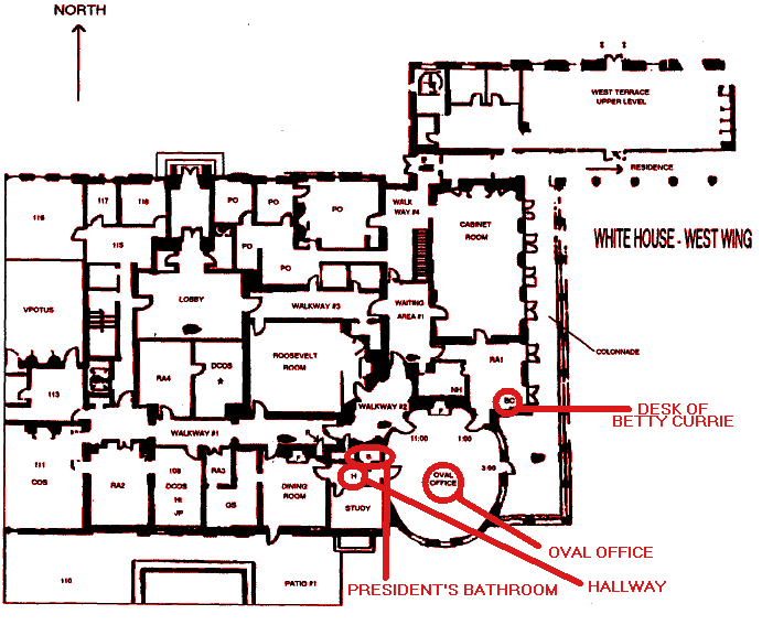 Map Of The West Wing White House